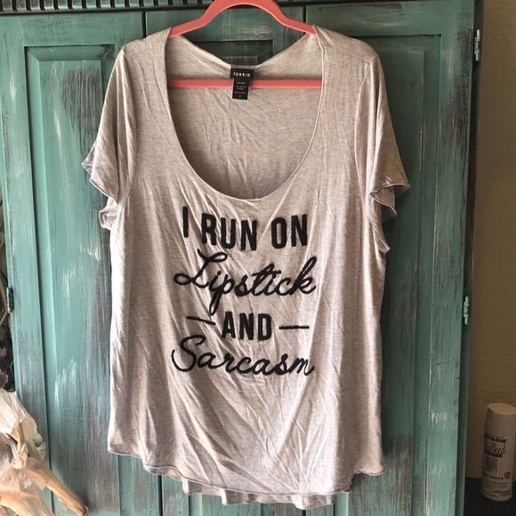 torrid Tops - Torrid Lipstick & Sarcasm Tee